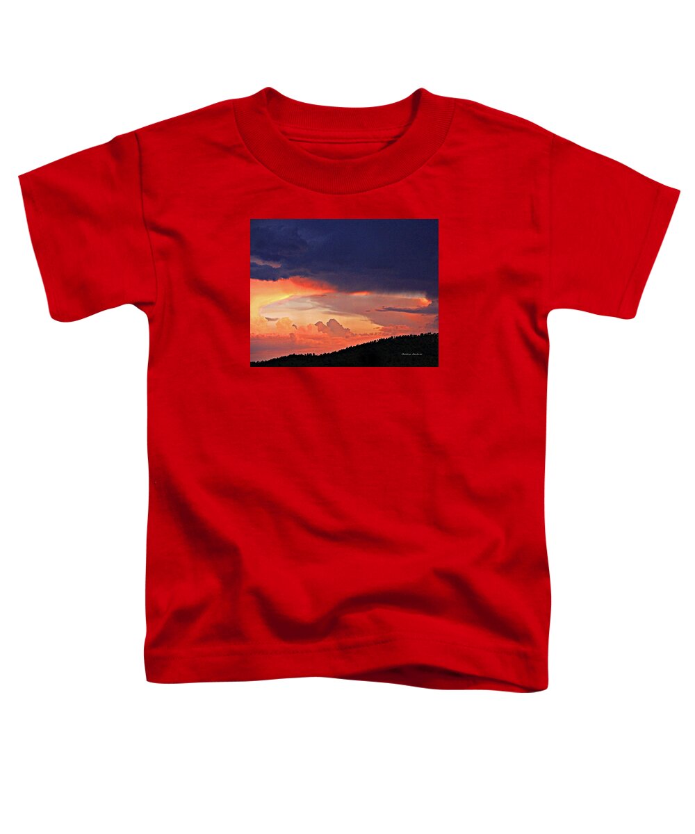 Sunset Toddler T-Shirt featuring the photograph Mazatzal Peak Sunset by Matalyn Gardner