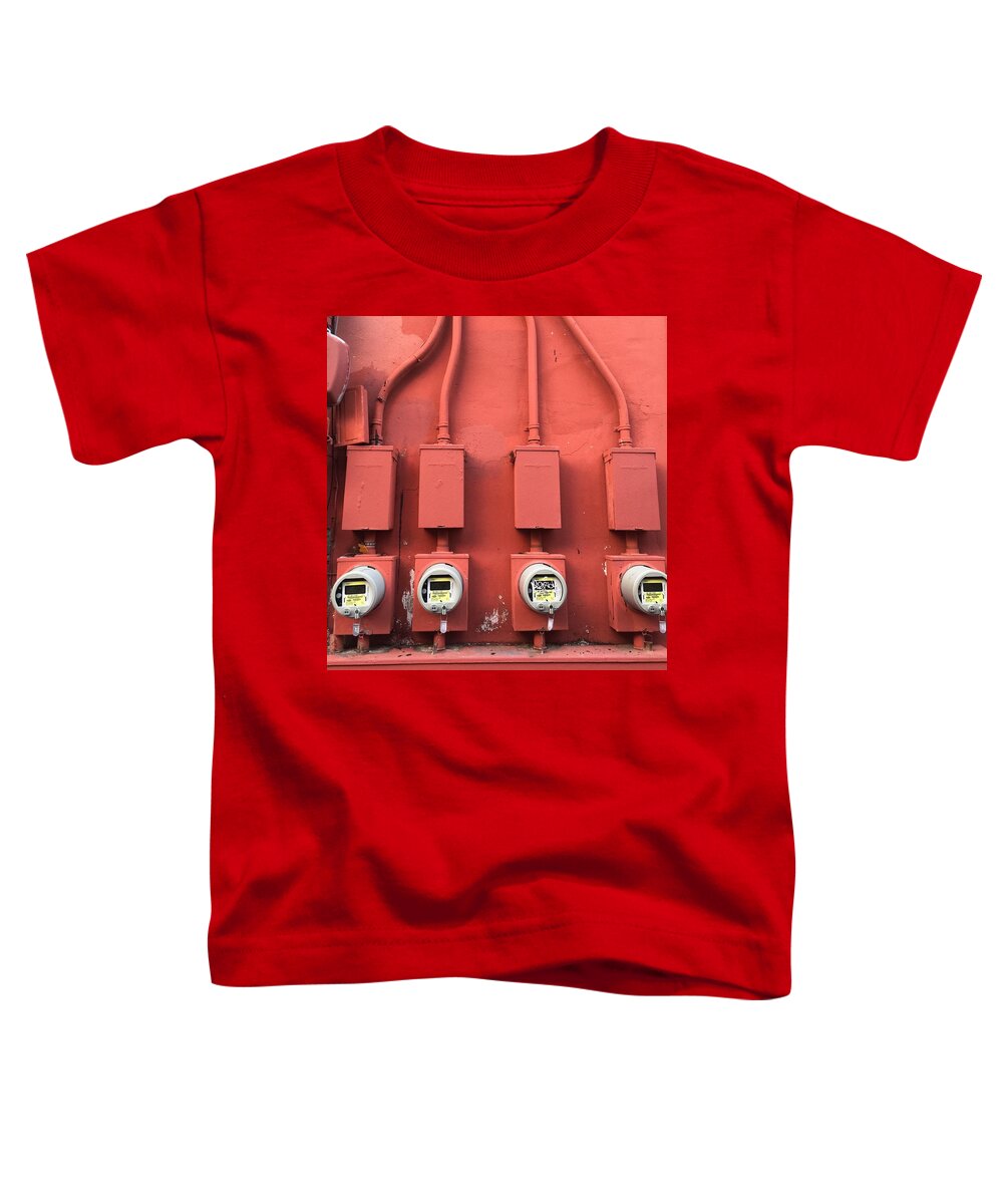 Meters Toddler T-Shirt featuring the photograph Meter Reader Red 2 by Gia Marie Houck