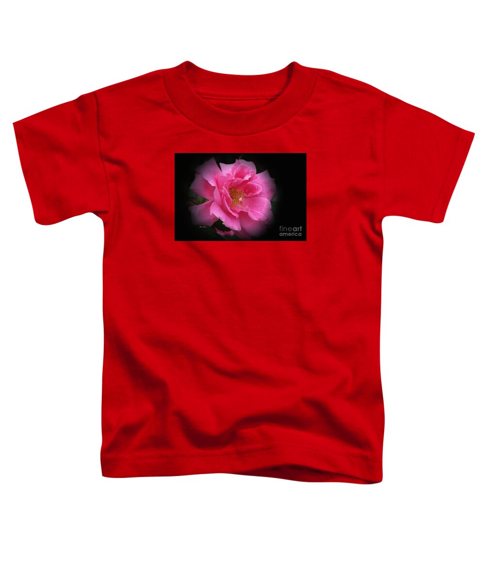 Rose Toddler T-Shirt featuring the photograph Midnight Rose by Yumi Johnson