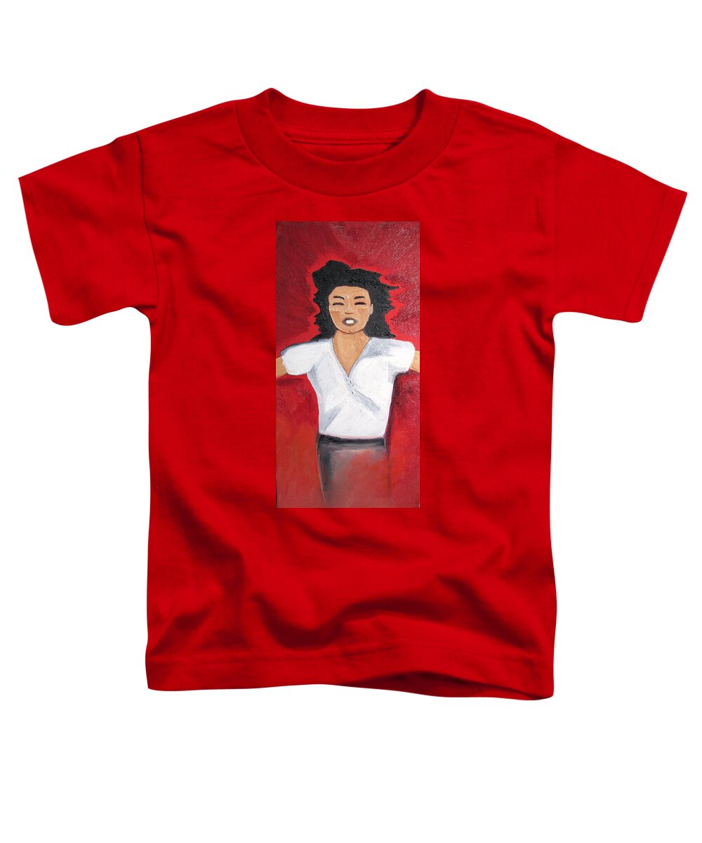 Michael Jackson Toddler T-Shirt featuring the painting MJ one of five number five by Patricia Arroyo