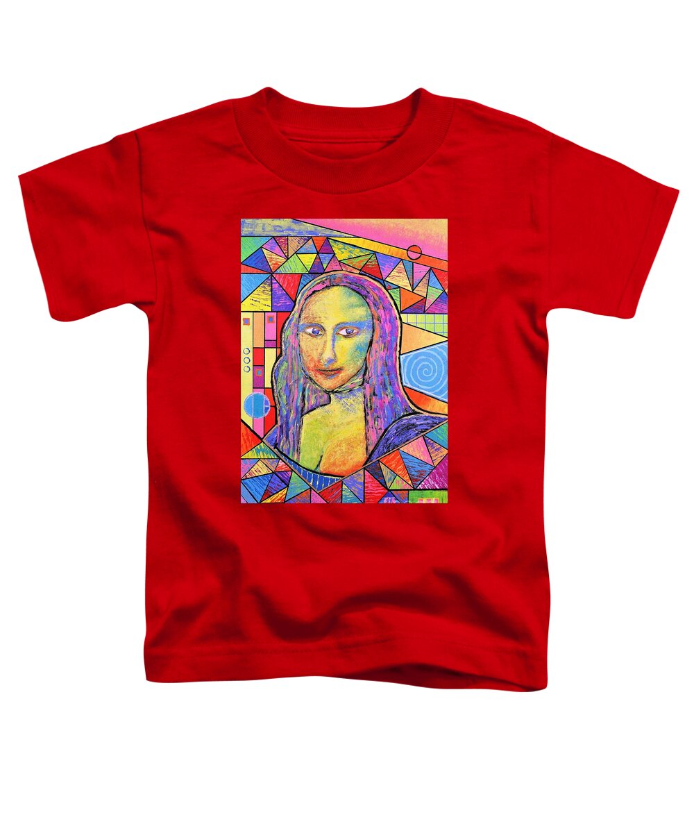Mona Toddler T-Shirt featuring the painting Mona Lisa - Jeremy Style by Jeremy Aiyadurai