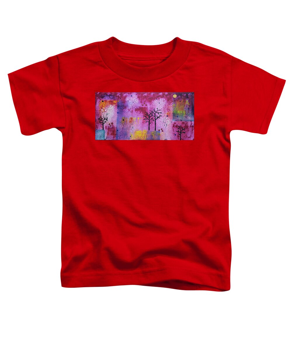 Acrylic Toddler T-Shirt featuring the painting Mystery Garden by Diana Hrabosky