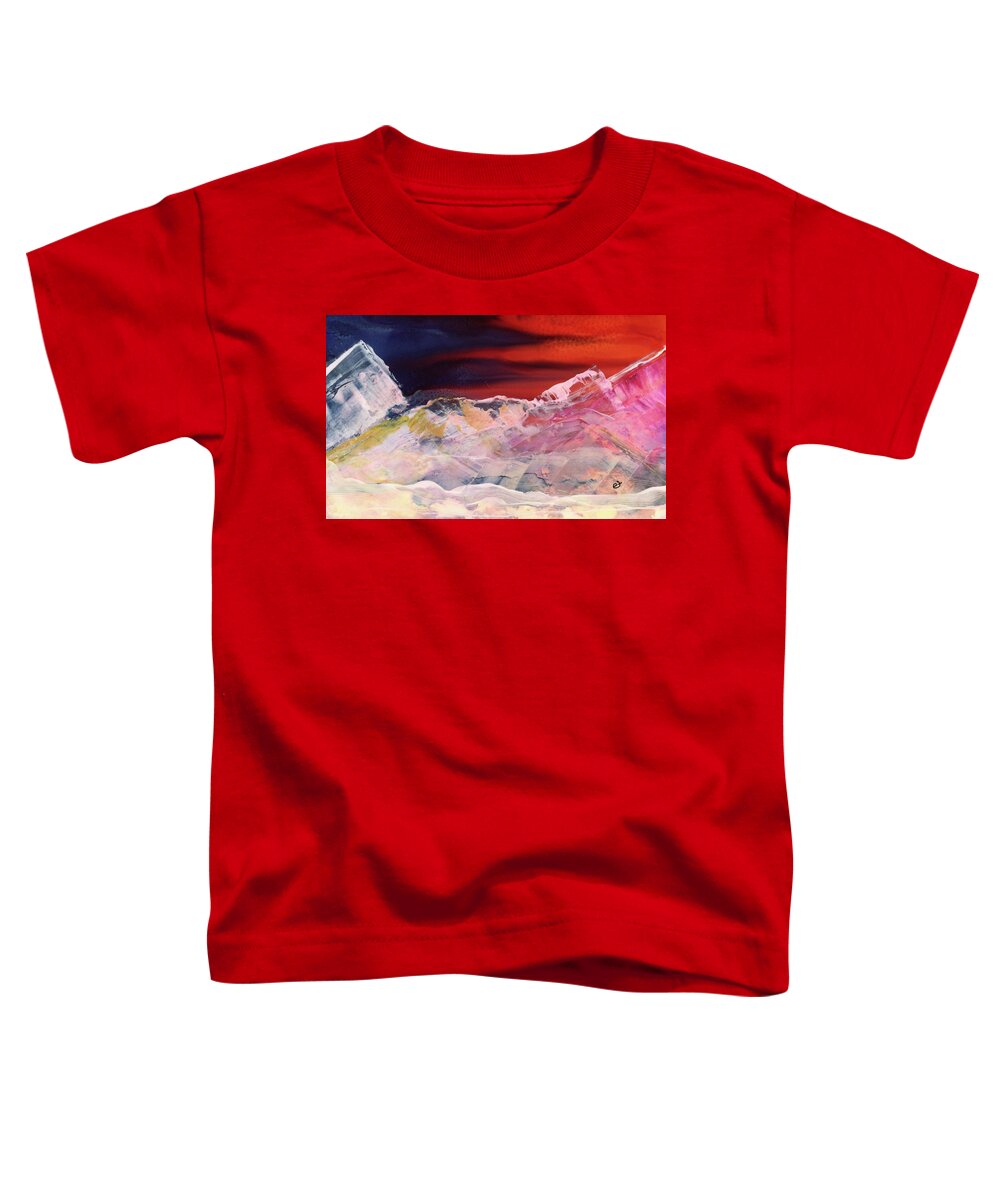 Mountain Toddler T-Shirt featuring the painting Near Arrow Mountains by Eli Tynan
