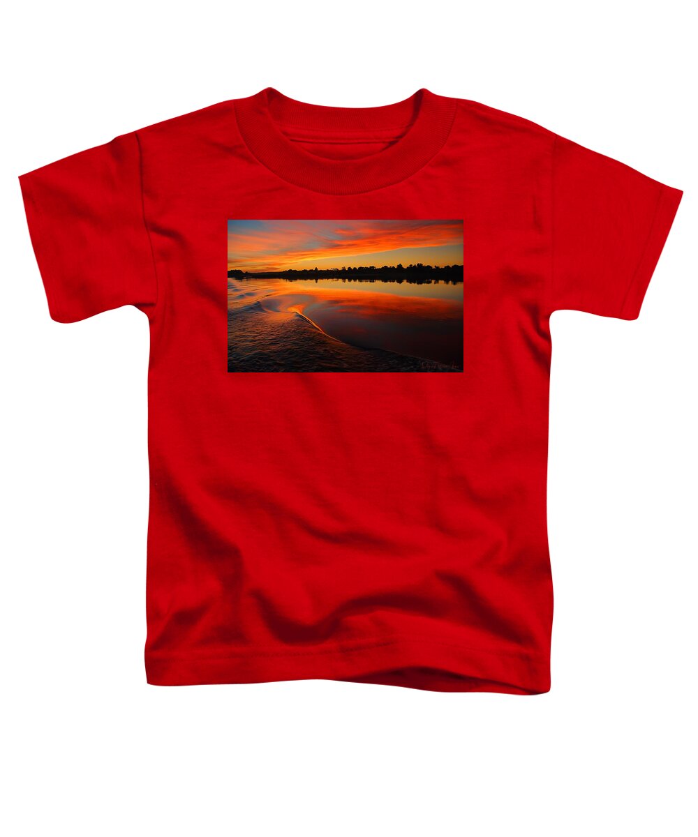 Nile Toddler T-Shirt featuring the photograph Nile Sunset by Nigel Fletcher-Jones