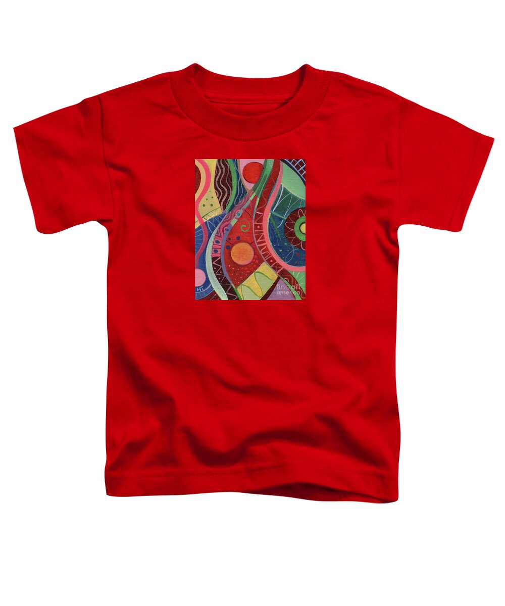 Movement Toddler T-Shirt featuring the painting Onward Upward by Helena Tiainen
