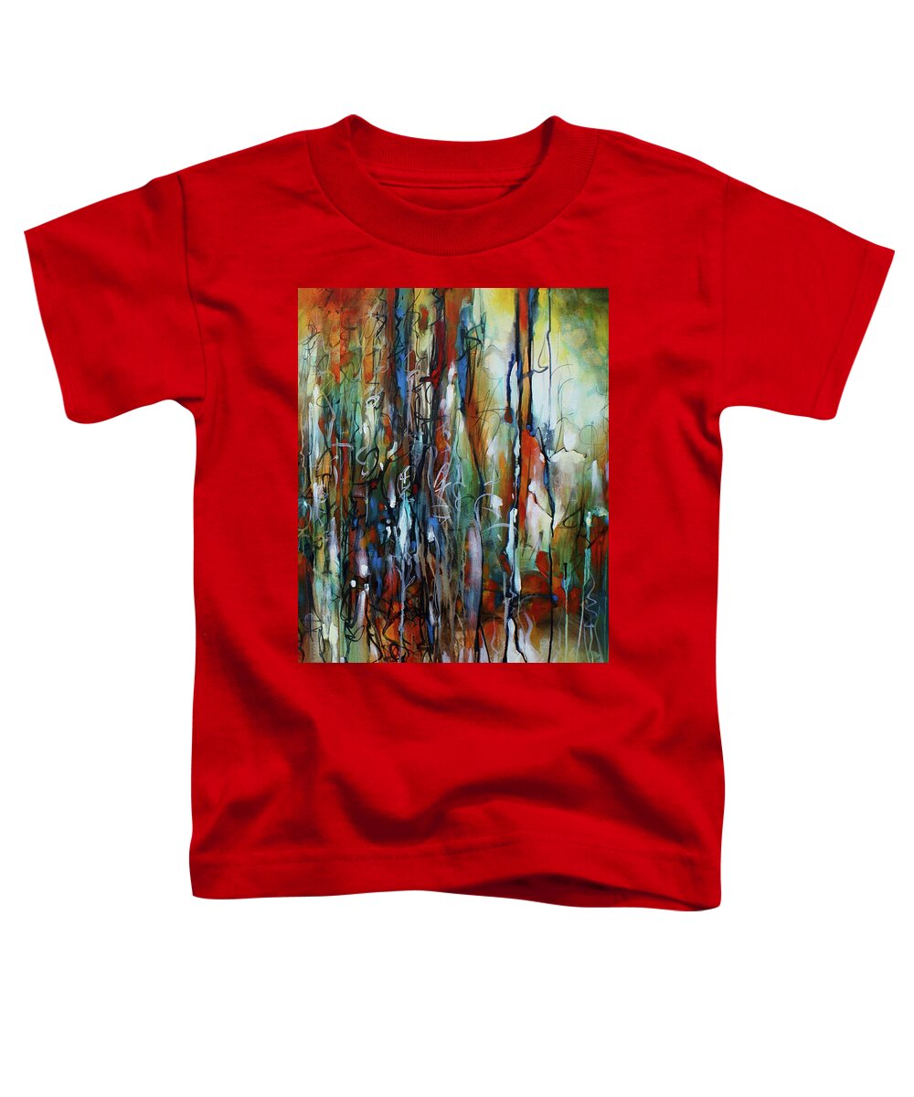 Abstract Toddler T-Shirt featuring the painting Pleasant Distractions by Michael Lang