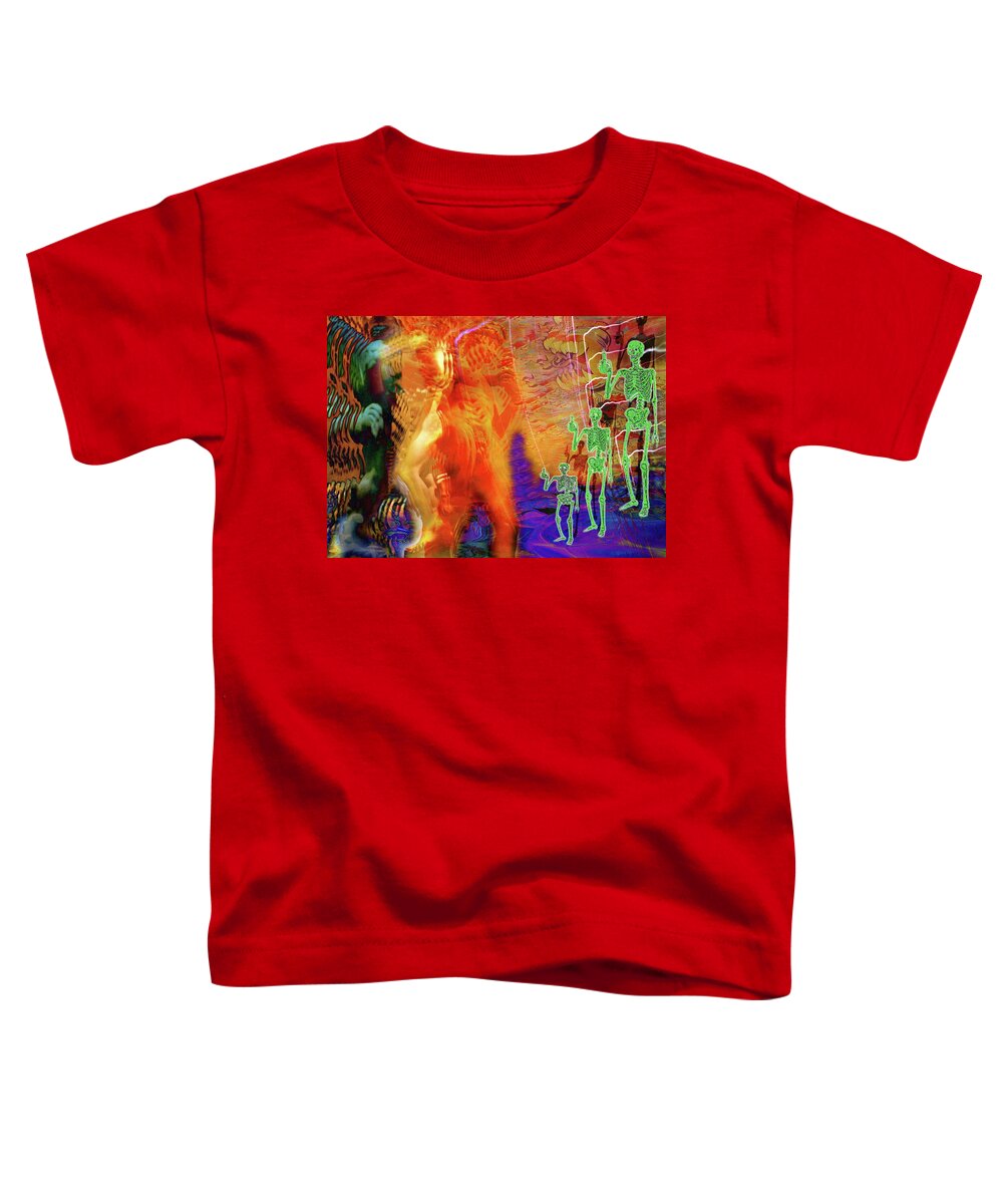 Spiritual Psychedelic Pop Toddler T-Shirt featuring the digital art Radioactive Regeneration Revival by Andrew Chambers