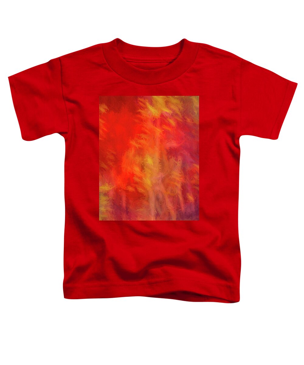 Abstract Toddler T-Shirt featuring the digital art Red Abstract by Steve DaPonte