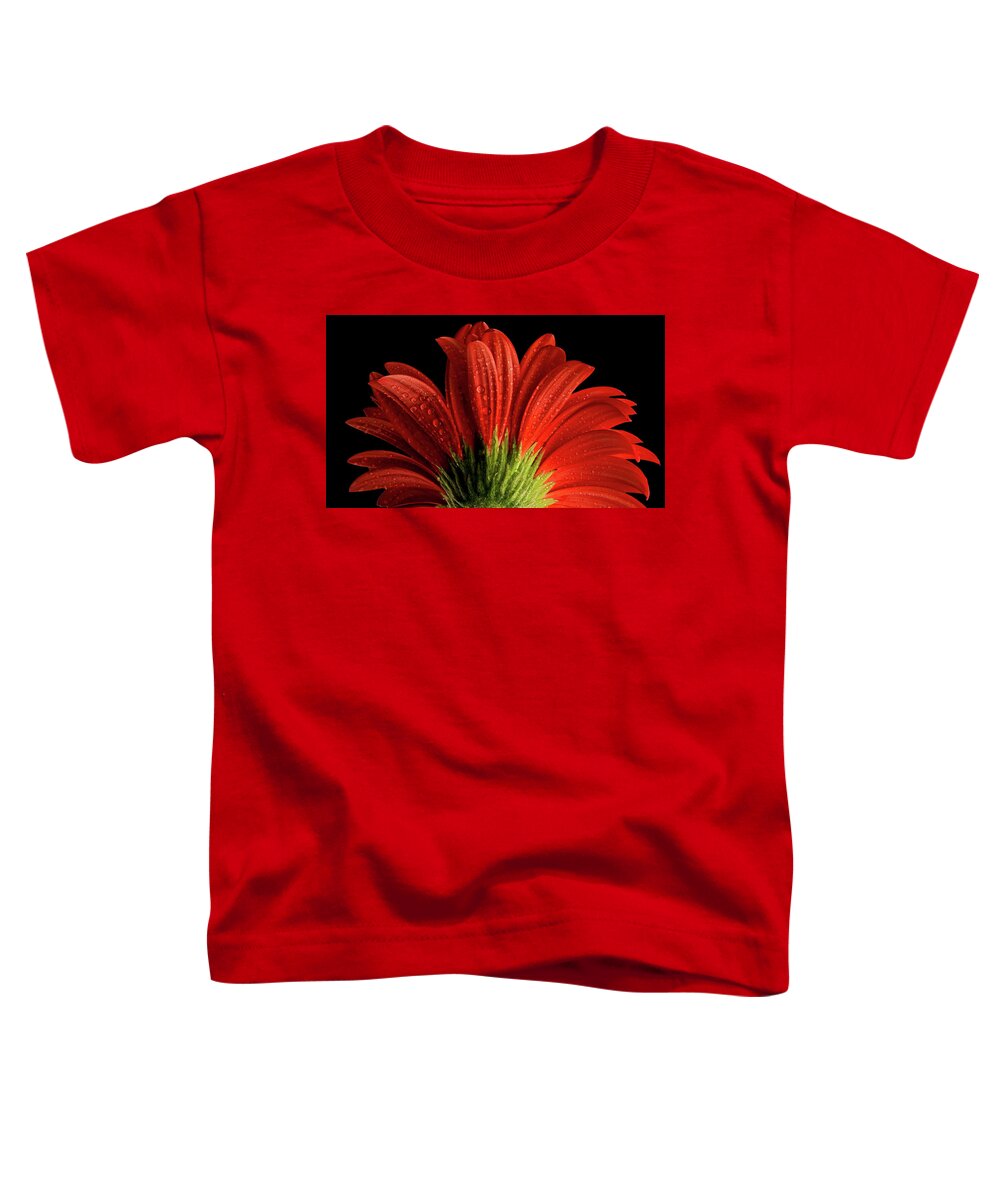 Red Toddler T-Shirt featuring the photograph Red flower macro by Lilia S