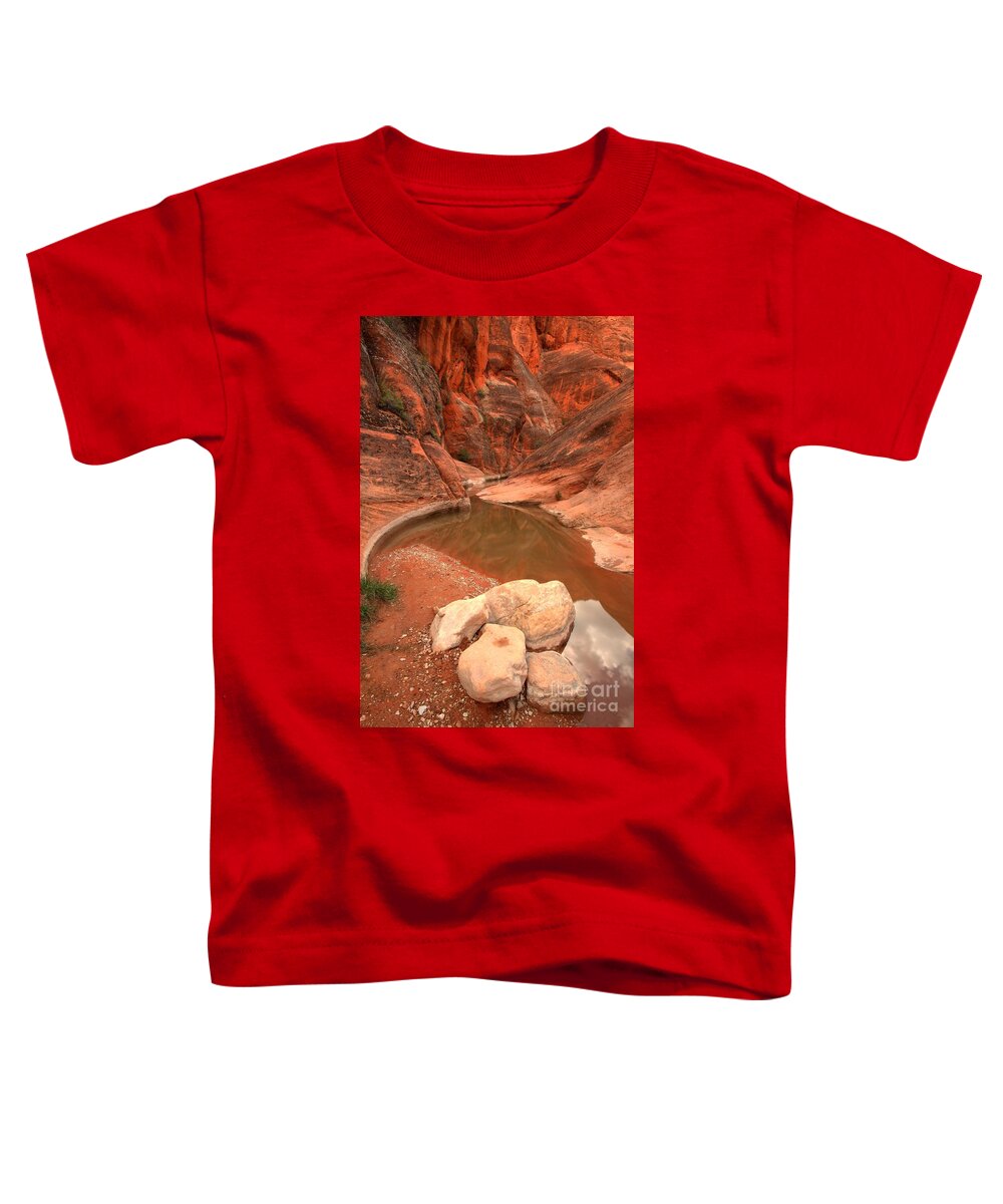 Slot Canyon Toddler T-Shirt featuring the photograph Red Slot Portrait by Adam Jewell