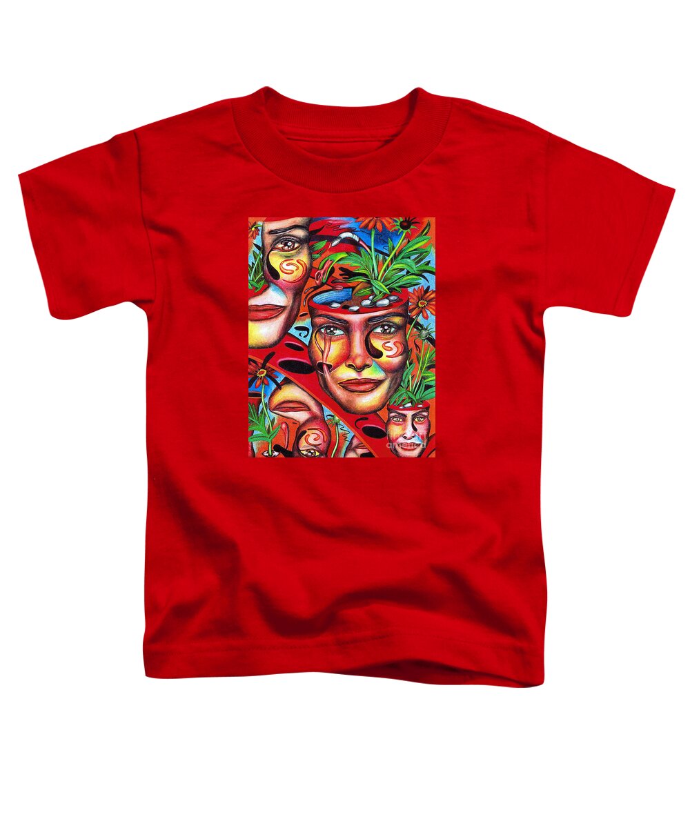 Psyche Toddler T-Shirt featuring the drawing Ripening of a Lucid Psyche by Justin Jenkins