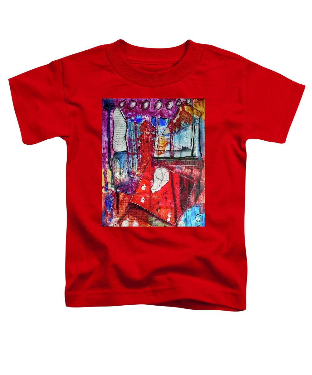Room Toddler T-Shirt featuring the mixed media Room with a View by Mimulux Patricia No