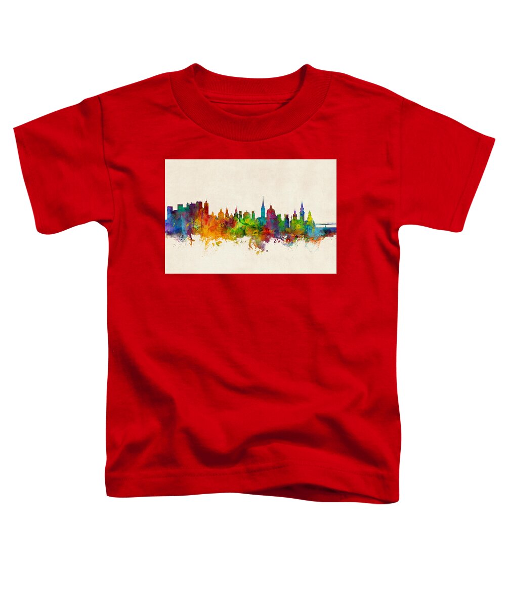 Salzburg Toddler T-Shirt featuring the digital art Salzburg Austria Skyline by Michael Tompsett