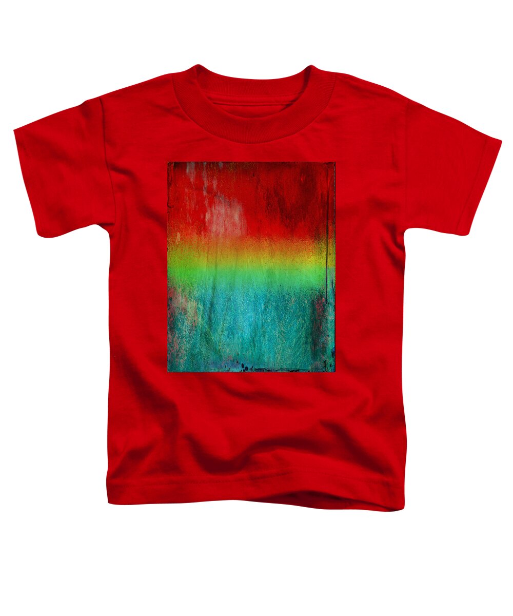 Blue Toddler T-Shirt featuring the painting Sun Sets on Summer by Julie Niemela