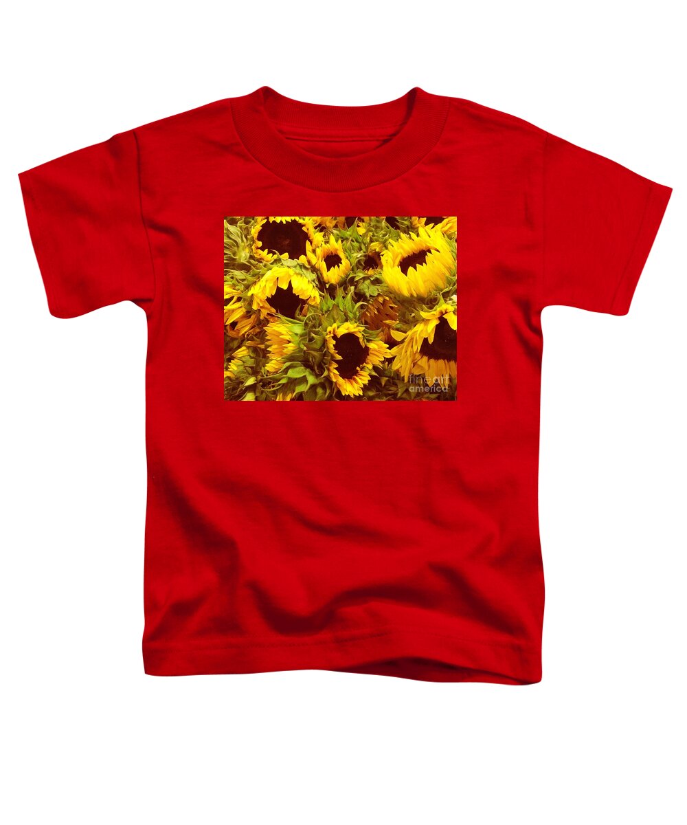 Sunflowers Toddler T-Shirt featuring the photograph Sunflower Party by Onedayoneimage Photography