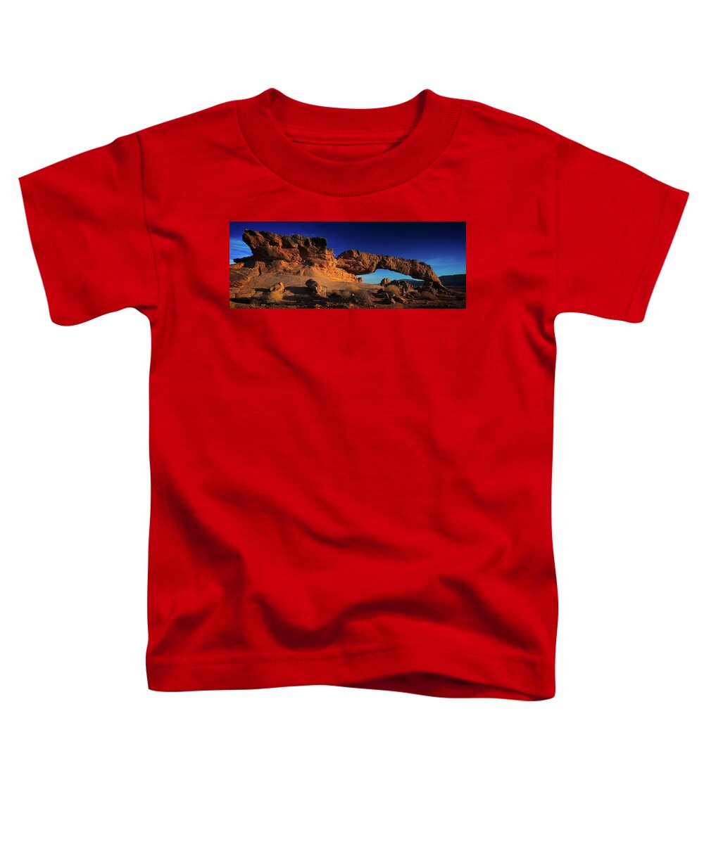 50s Toddler T-Shirt featuring the photograph Sunset Arch Pano by Edgars Erglis
