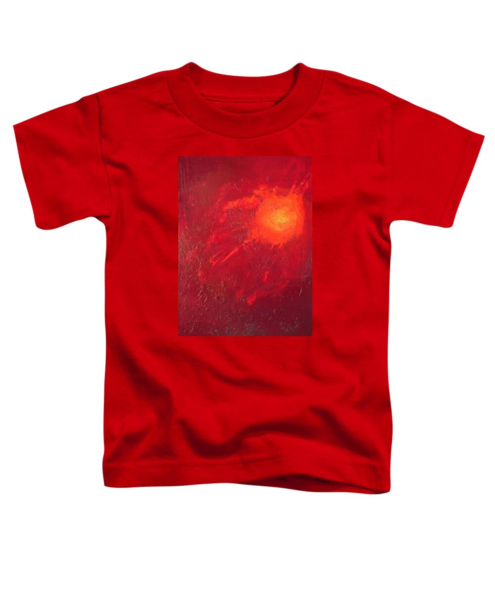 Abstract Toddler T-Shirt featuring the painting Sunset by Vesna Antic