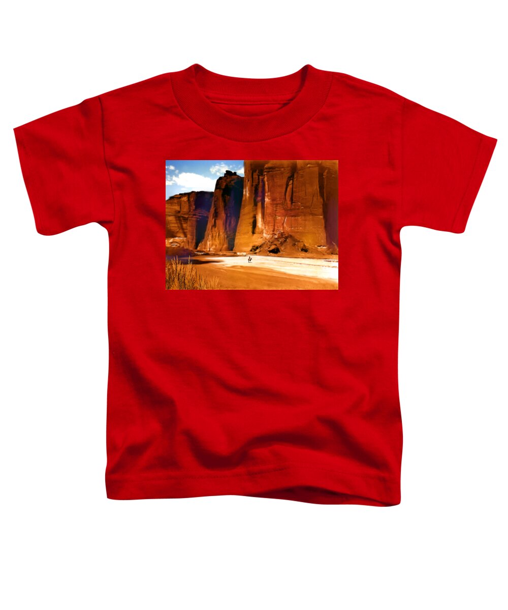 Native Americans Toddler T-Shirt featuring the painting The Canyon by Paul Sachtleben