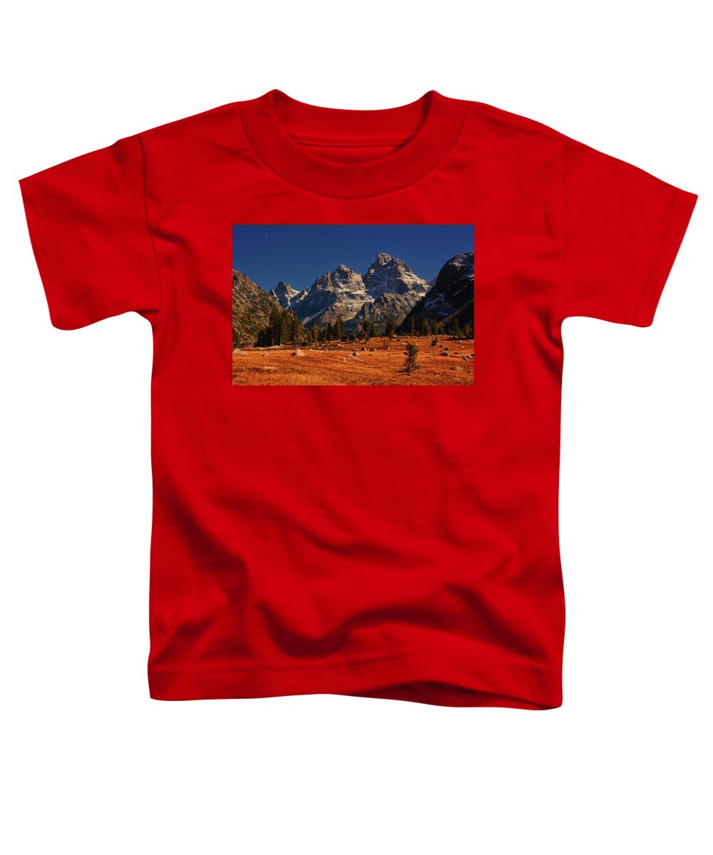 The Cathedral Group Toddler T-Shirt featuring the photograph The Cathedral Group from Cascade Canyon by Raymond Salani III