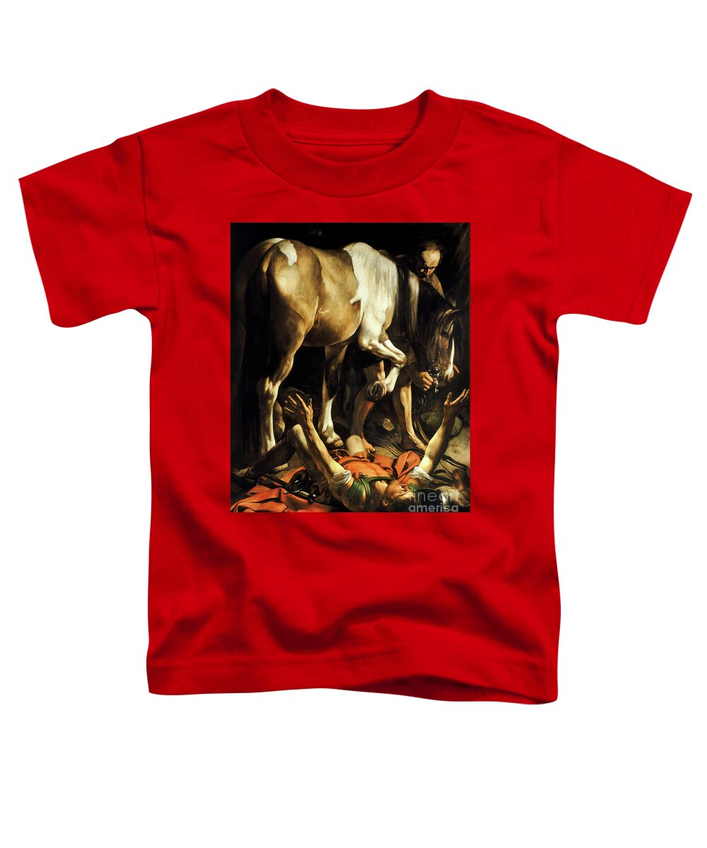 Caravaggio Toddler T-Shirt featuring the painting The Conversion of Saint Paul by Caravaggio