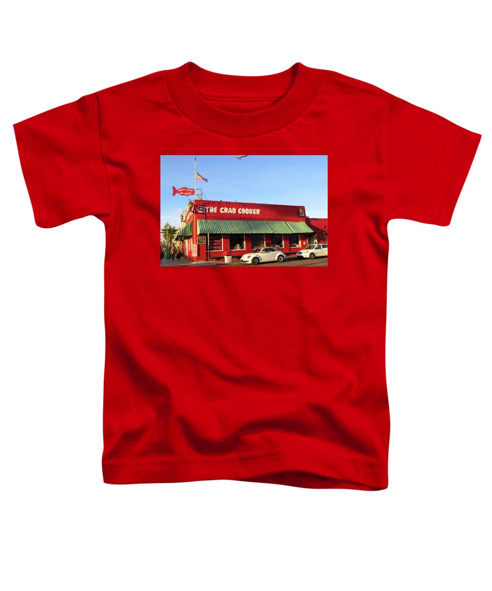 Crab Cooker Toddler T-Shirt featuring the photograph The Crab Cooker in Balboa Park Newport Beach California by Ram Vasudev