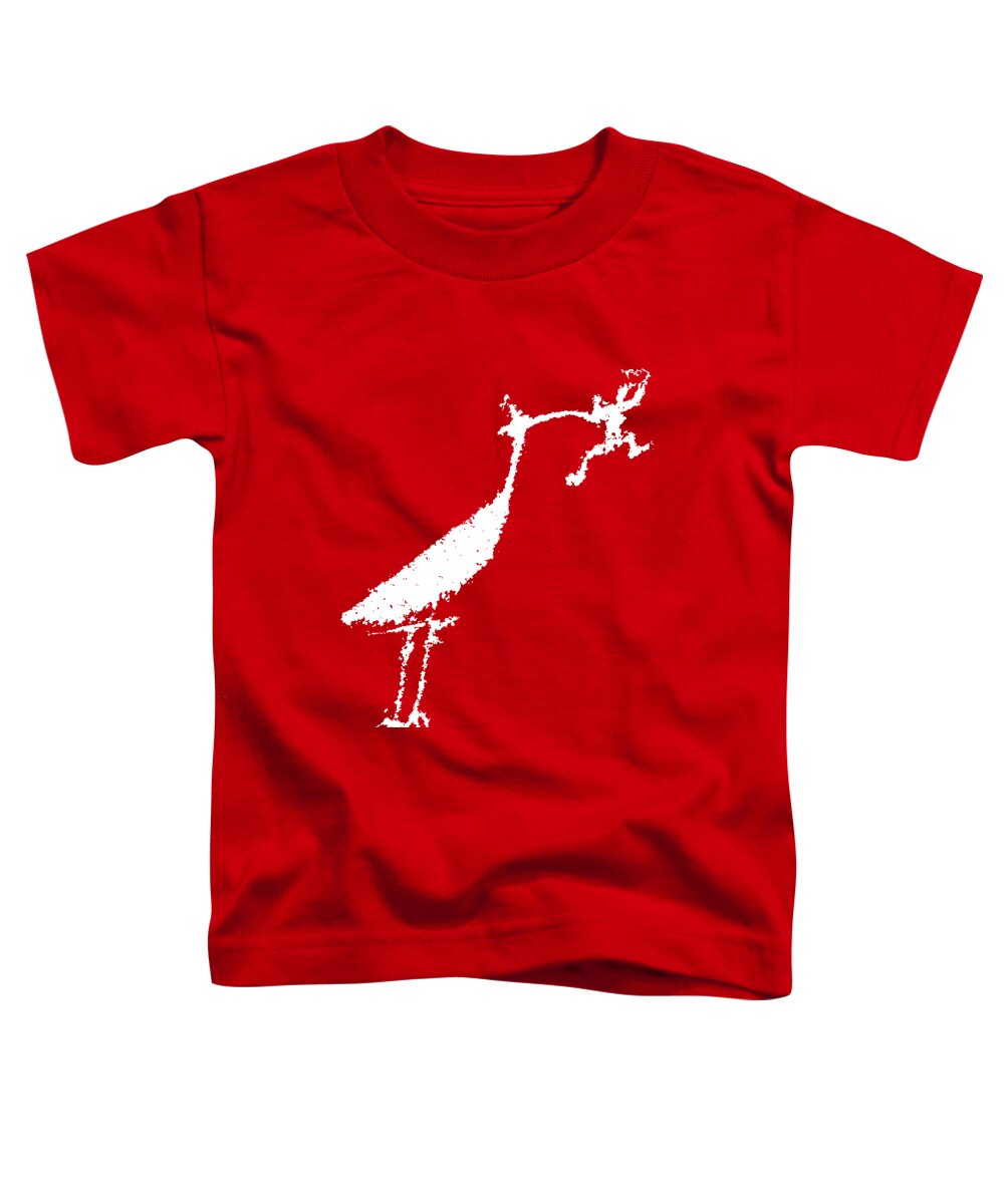 Petroglyph Toddler T-Shirt featuring the photograph The Crane by Melany Sarafis