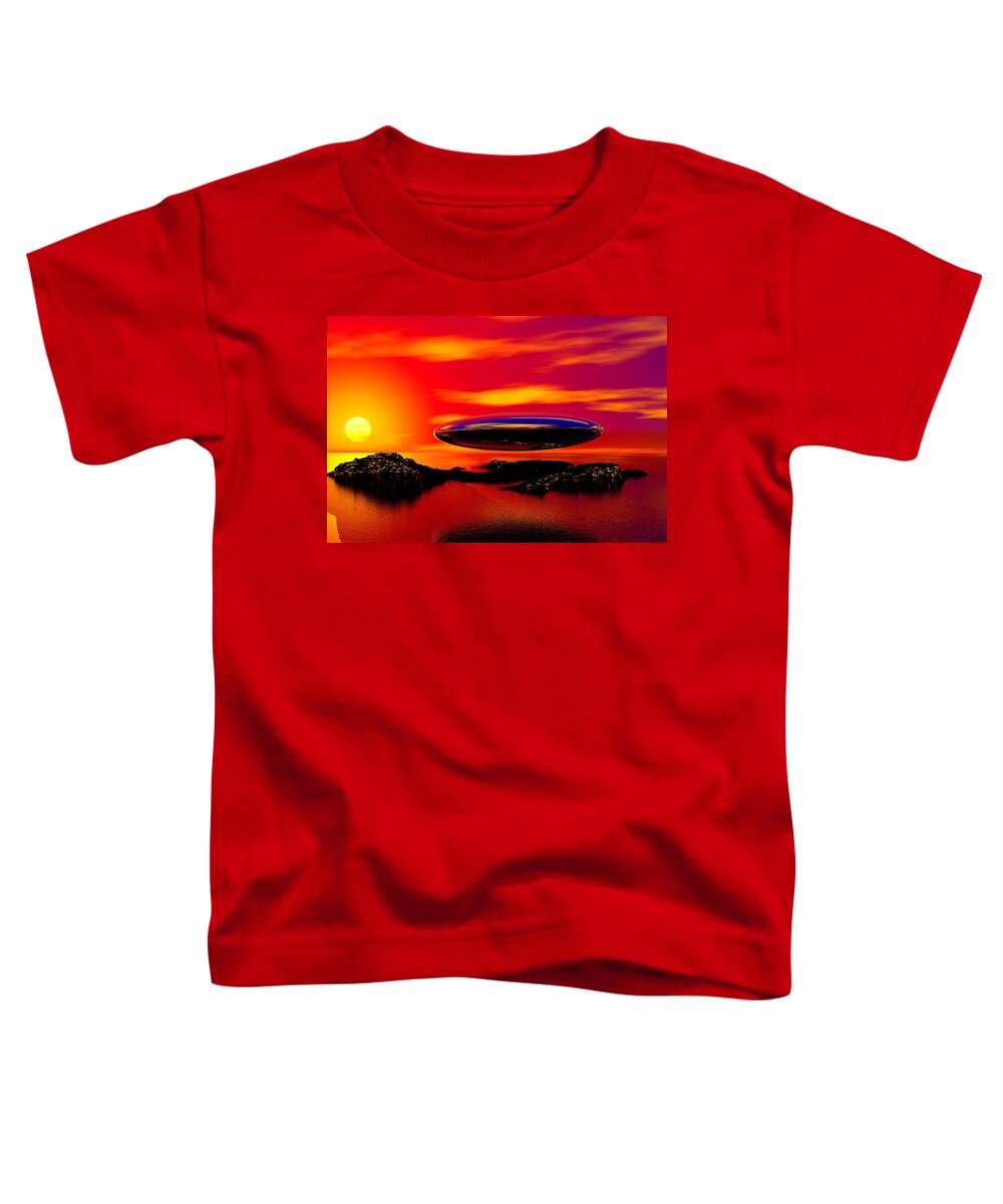 T Toddler T-Shirt featuring the digital art The Visitor by David Lane