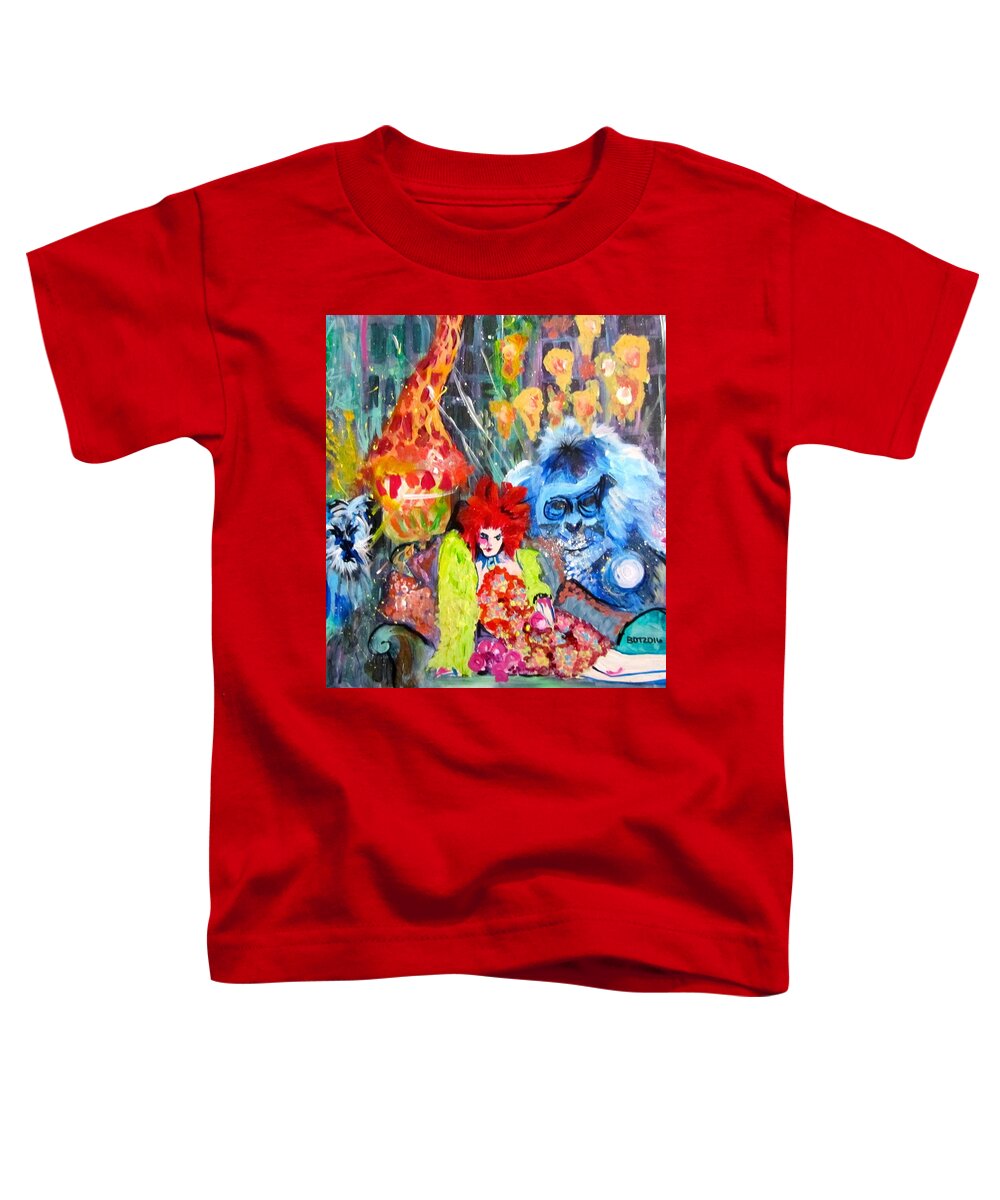 Mannequin Toddler T-Shirt featuring the painting This City's a Jungle by Barbara O'Toole