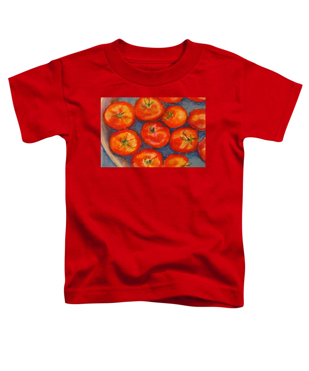 Tomatoes Toddler T-Shirt featuring the pastel Tomatoes by Constance Gehring