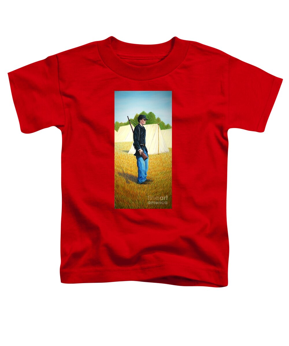 Figure Toddler T-Shirt featuring the painting Too Young by Stacy C Bottoms