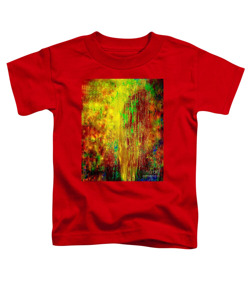 Abstract Painting Toddler T-Shirt featuring the mixed media Treasure Filled Earthen Vessels by Catalina Walker