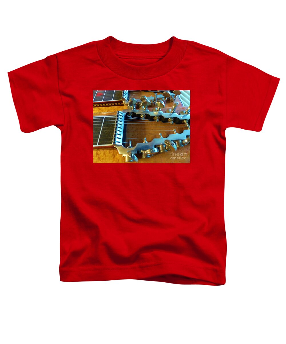 Vintage Unknow Toddler T-Shirt featuring the photograph Tuning Pegs on Sho-Bud Pedal Steel Guitar by Rosanne Licciardi