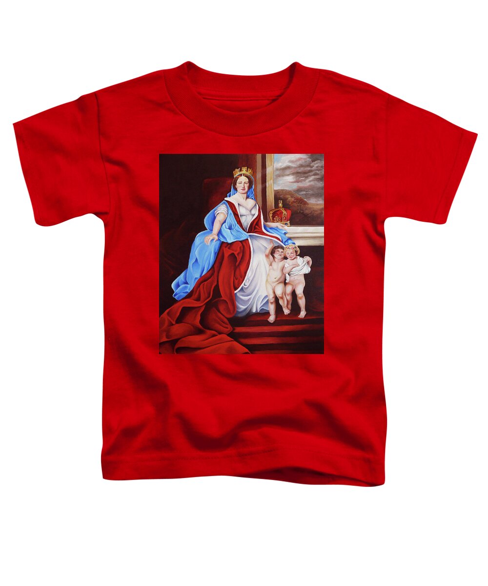 Virgin Mary Toddler T-Shirt featuring the painting Venerated Virgin by Vic Ritchey