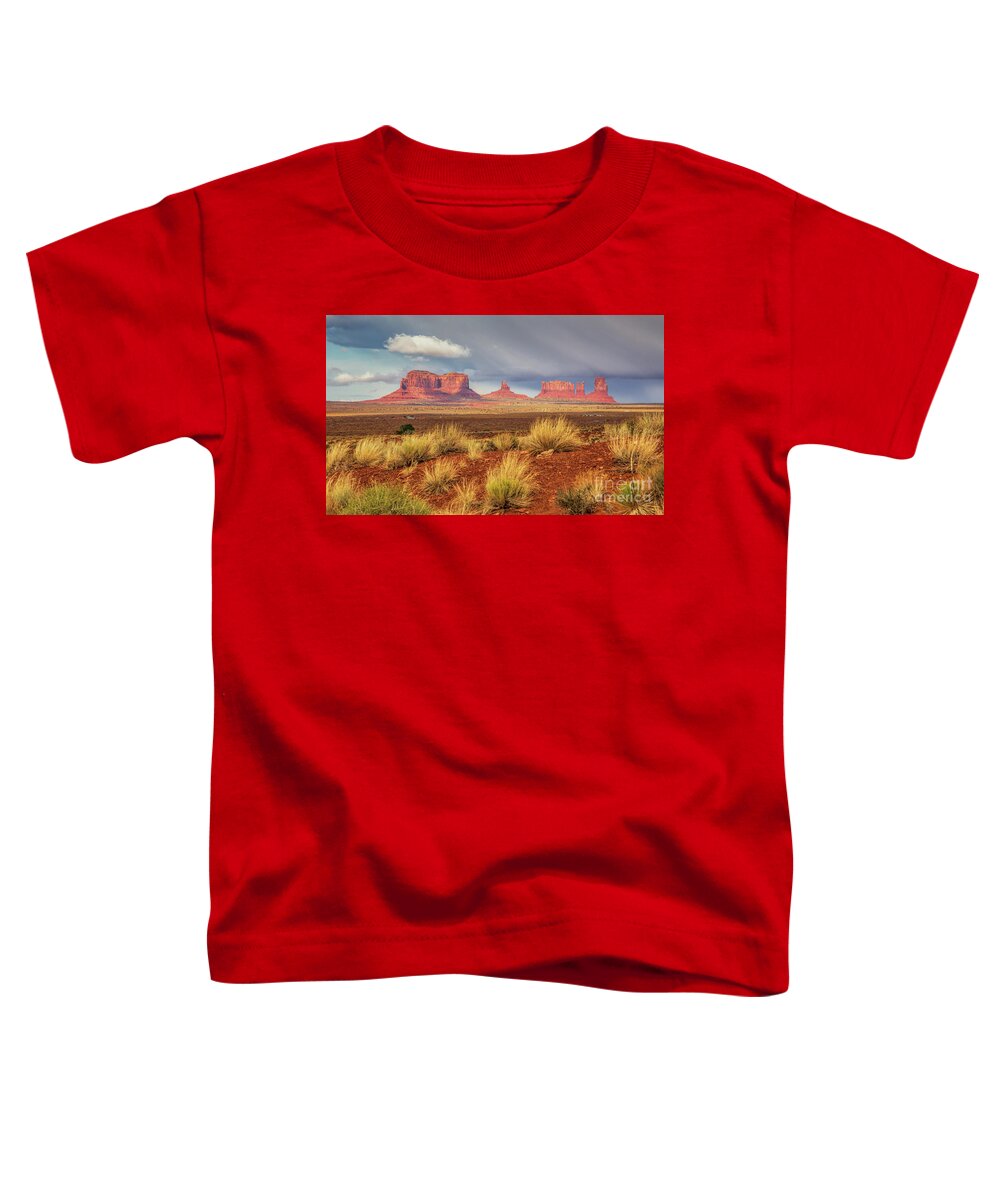 Monument Valley Toddler T-Shirt featuring the photograph View of Monument Valley by Mimi Ditchie