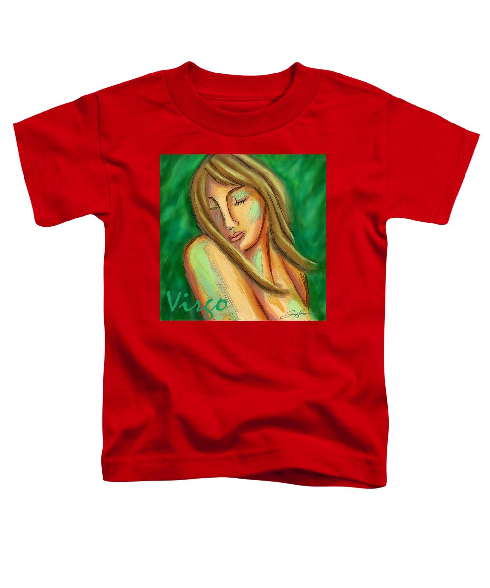 Virgo Toddler T-Shirt featuring the painting Virgo by Tony Franza