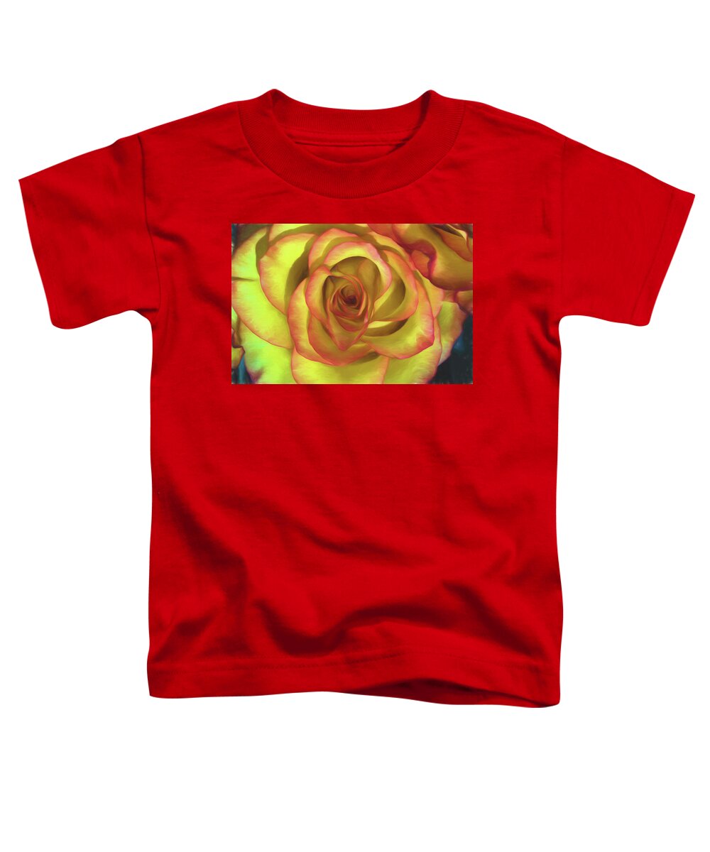 Topaz Impressions Toddler T-Shirt featuring the photograph Vivid Rose by John Roach