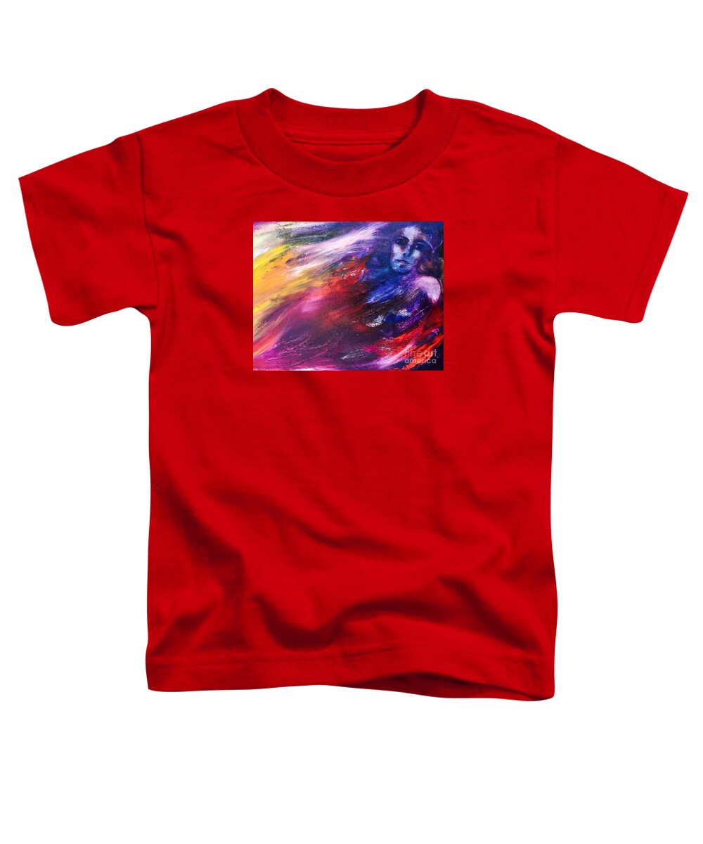 Wanderer Toddler T-Shirt featuring the painting What Hides by Marat Essex
