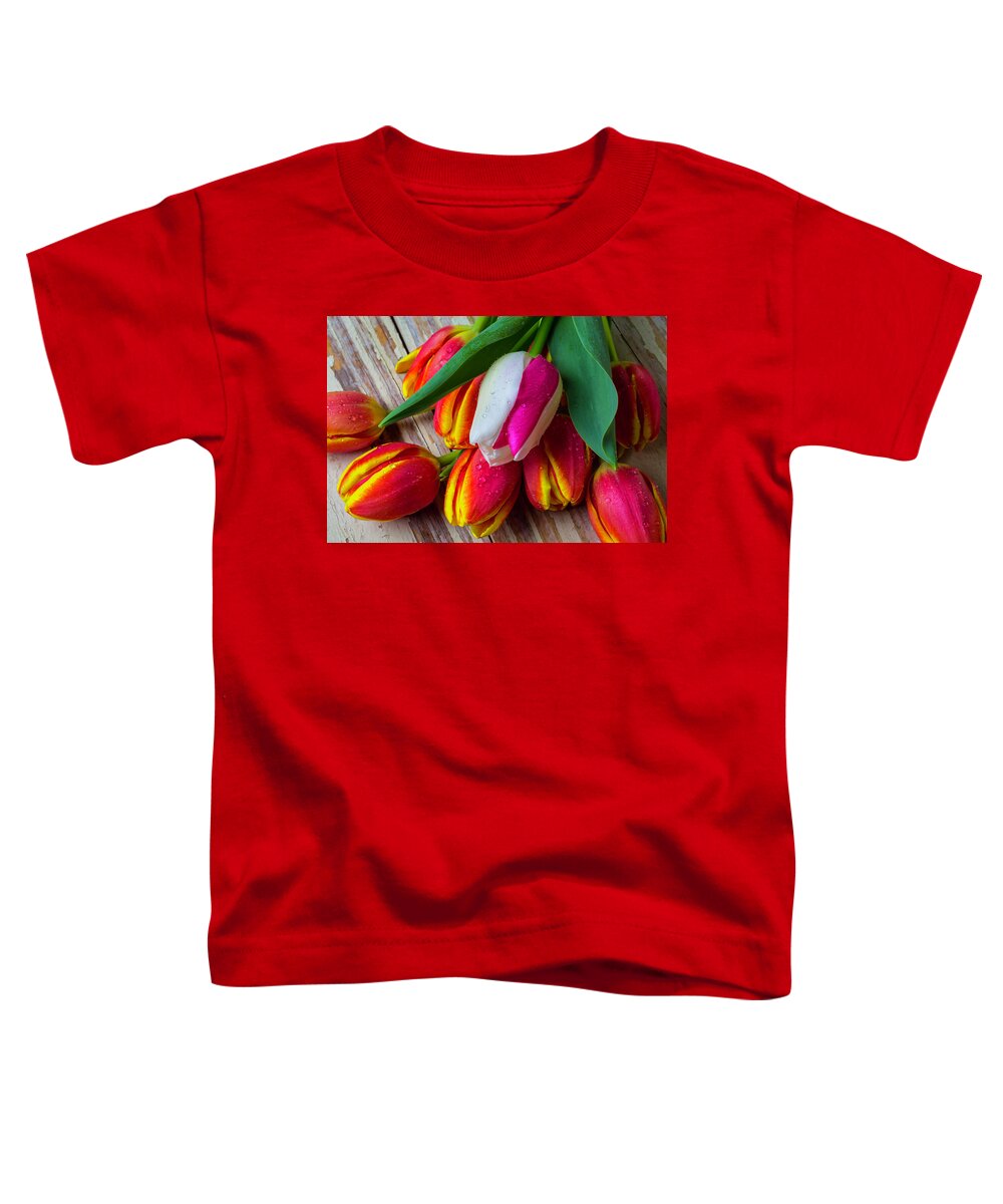Bunch Toddler T-Shirt featuring the photograph Wonderful Colorful Tulips by Garry Gay