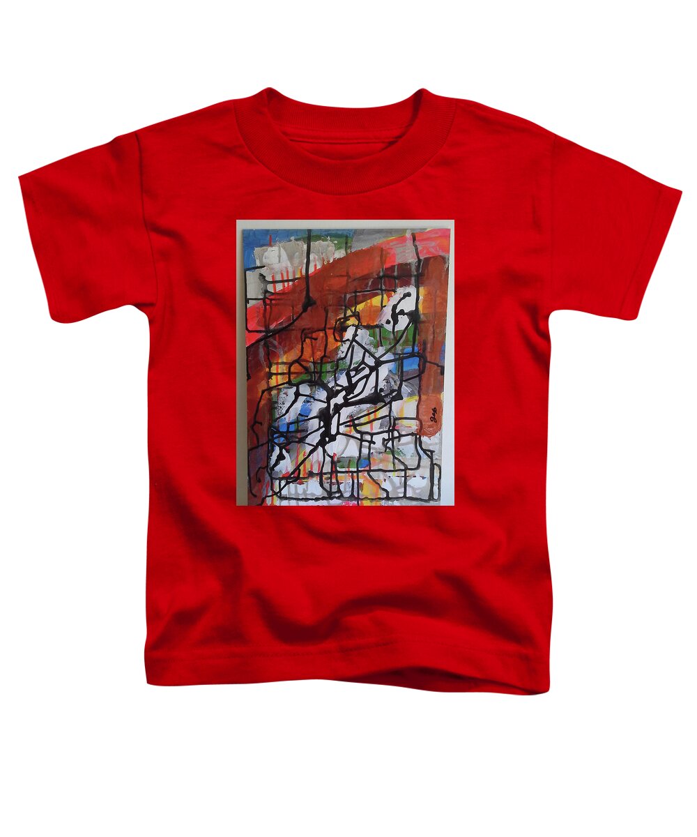  Toddler T-Shirt featuring the painting Caos 08 by Giuseppe Monti