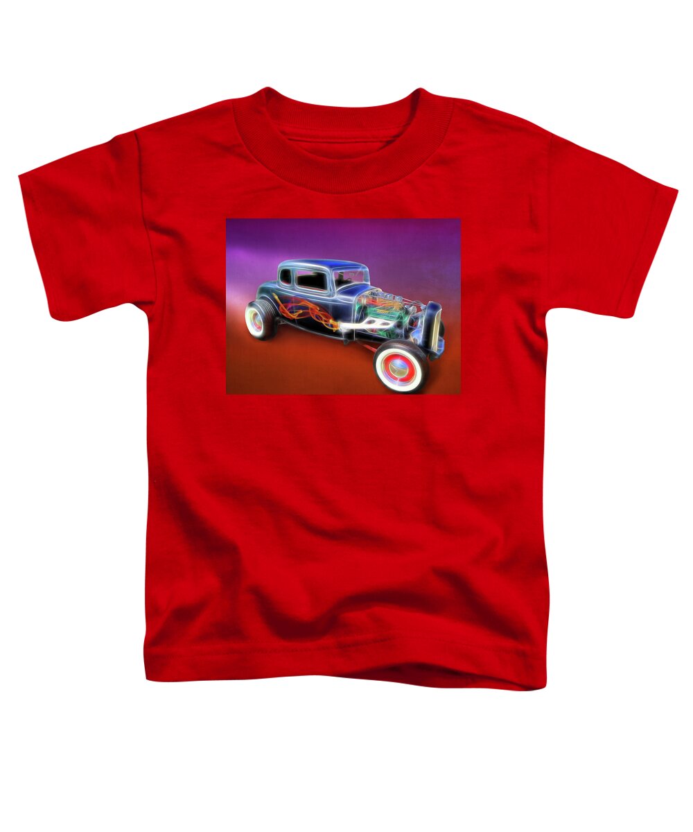 1932 Ford Toddler T-Shirt featuring the digital art 1932 Ford Roadster by Rick Wicker