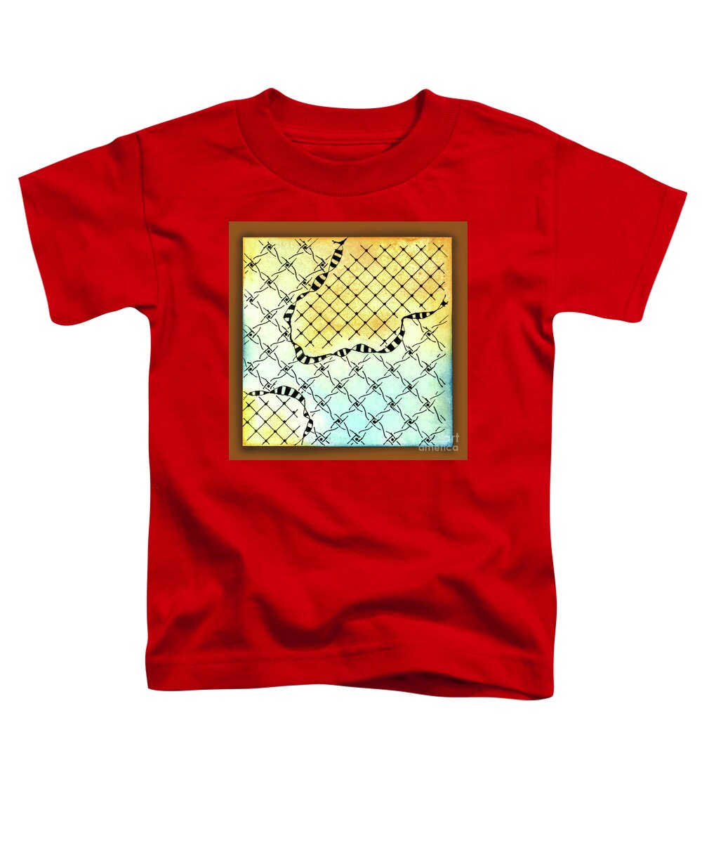 Blood Toddler T-Shirt featuring the drawing Abstract Biological Illustration by Ariadna De Raadt