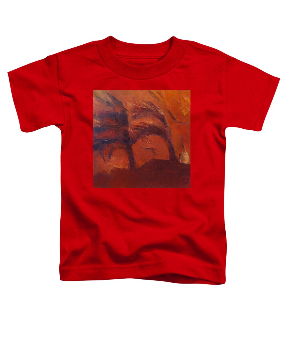 Fire Toddler T-Shirt featuring the painting And then one day it all went up in smoke by Suzy Norris