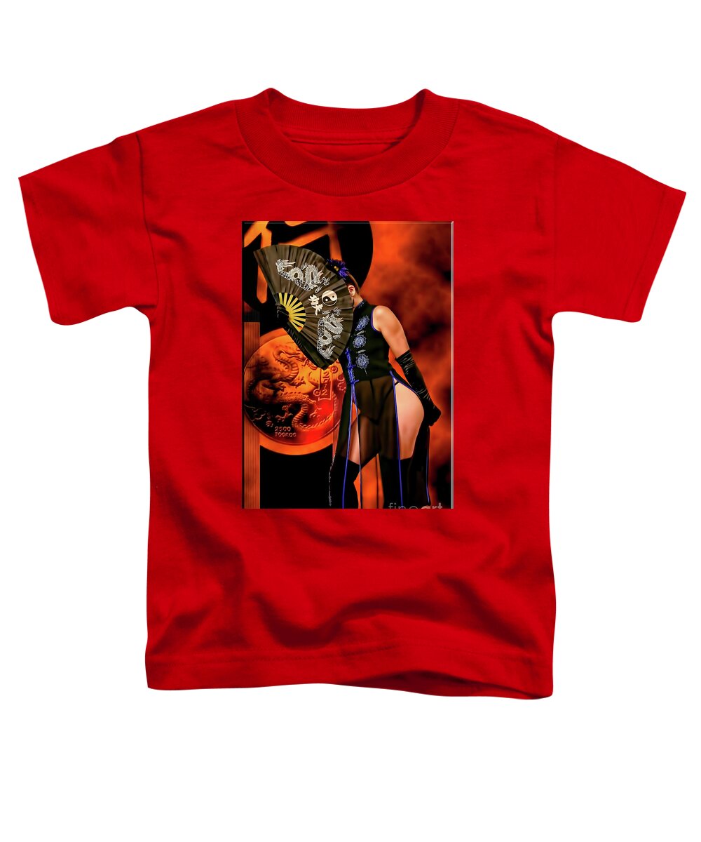 Hell Toddler T-Shirt featuring the digital art China Girl by Recreating Creation