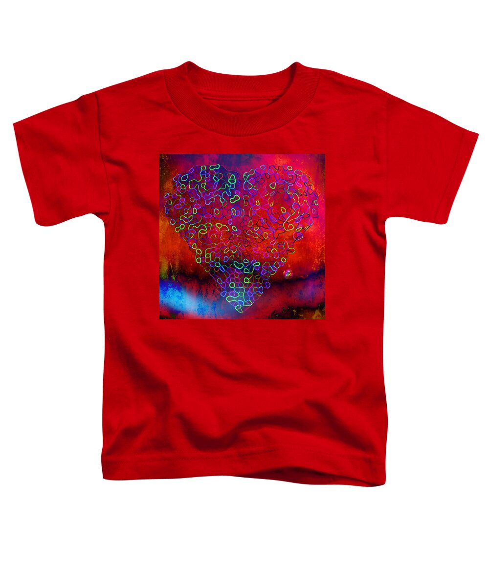 Heart Toddler T-Shirt featuring the digital art DigiHeart X by Bill King