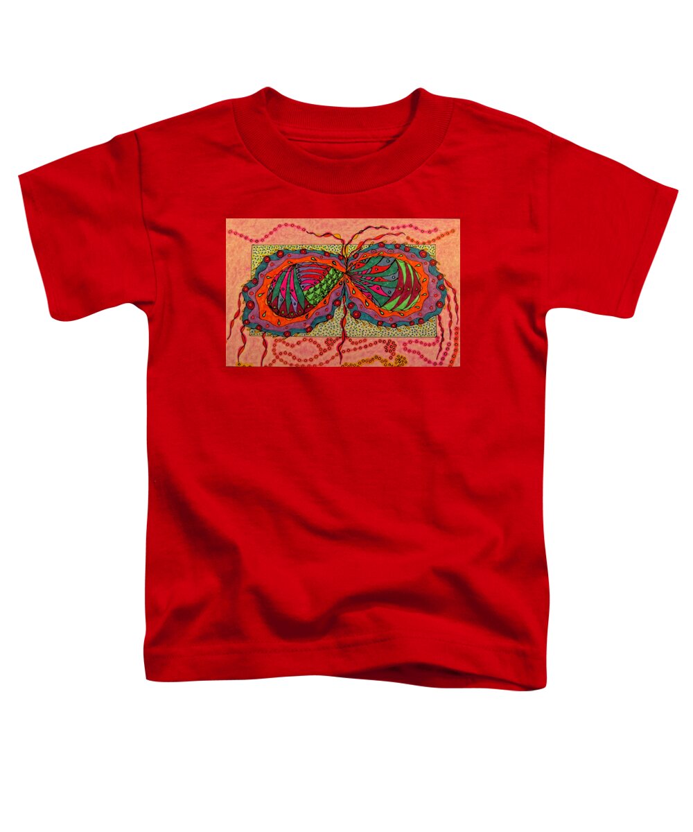 Intimate Toddler T-Shirt featuring the drawing Intimate Infinity by Karen Nice-Webb