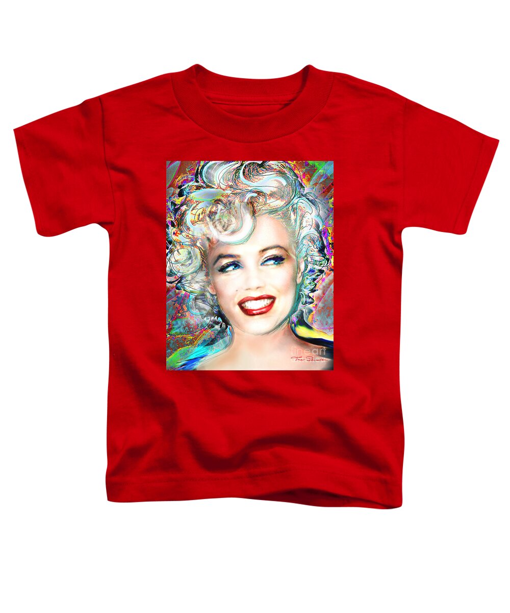 Theo Danella Toddler T-Shirt featuring the digital art MMother Of Pearl by Theo Danella