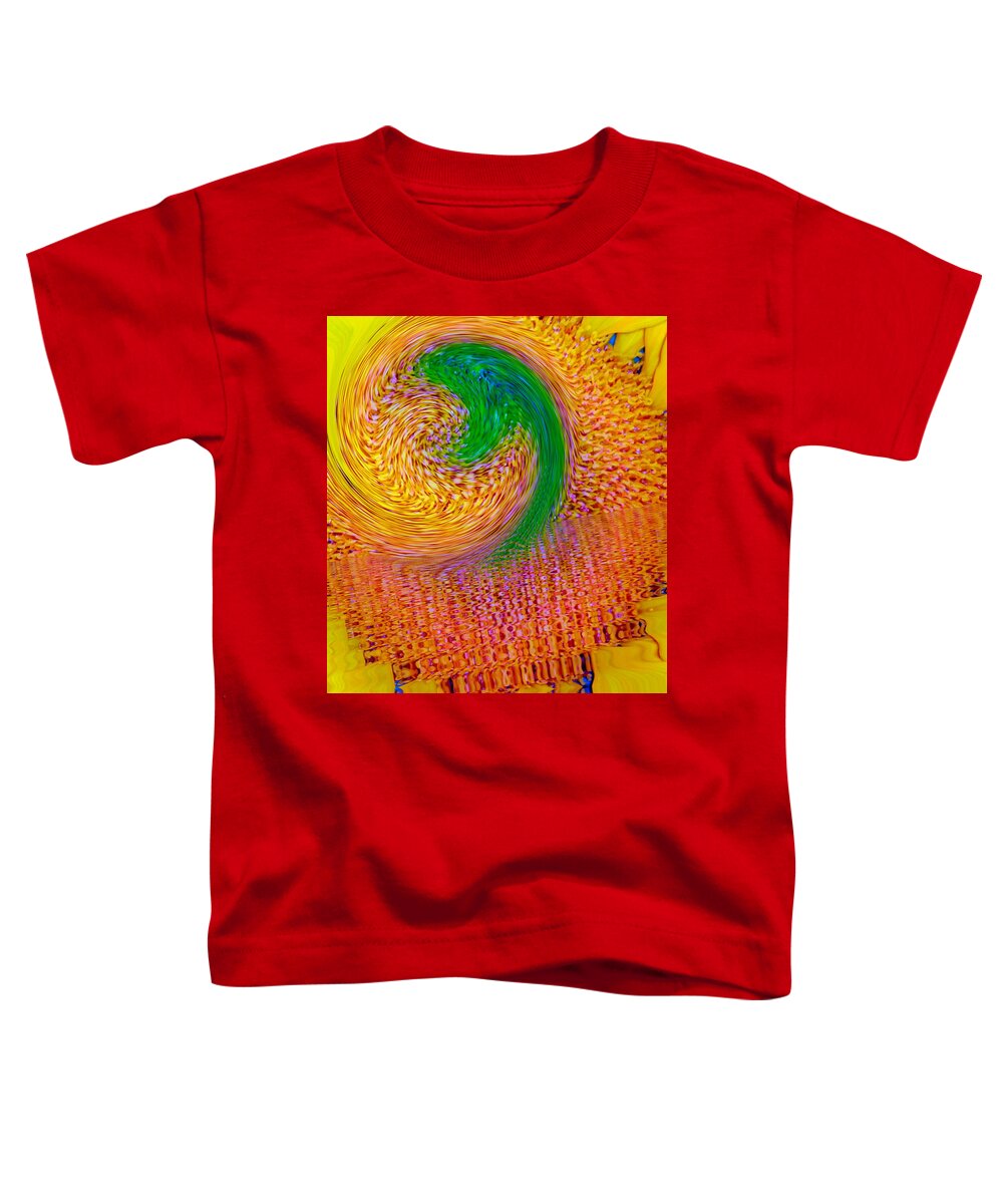 Orange Hurricane Toddler T-Shirt featuring the digital art Orange hurricane, storm, gold, ratio by Scott S Baker