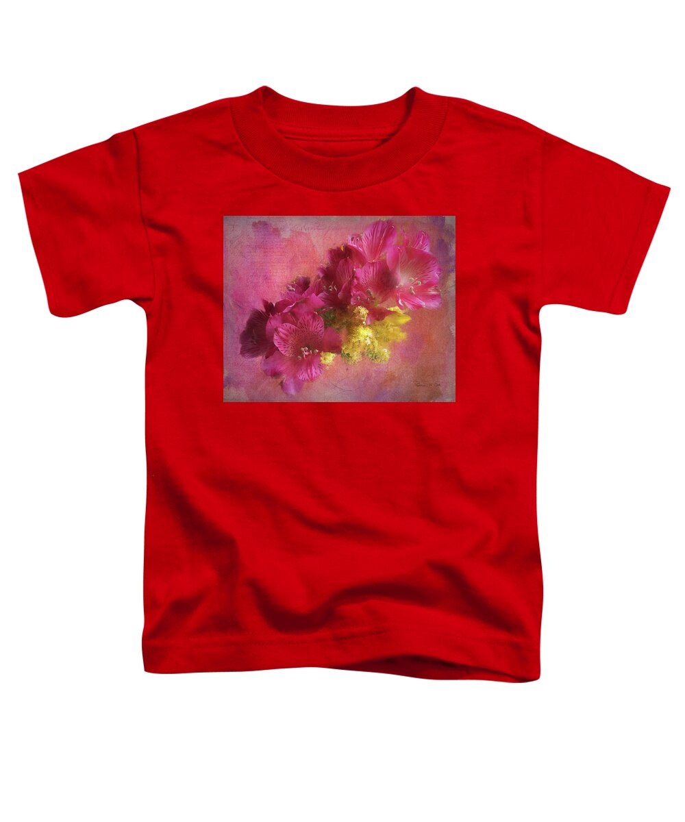 Peruvian Lilies Or Alstroemeria Toddler T-Shirt featuring the photograph Peruvian Lilies or Alstroemeria by Bellesouth Studio