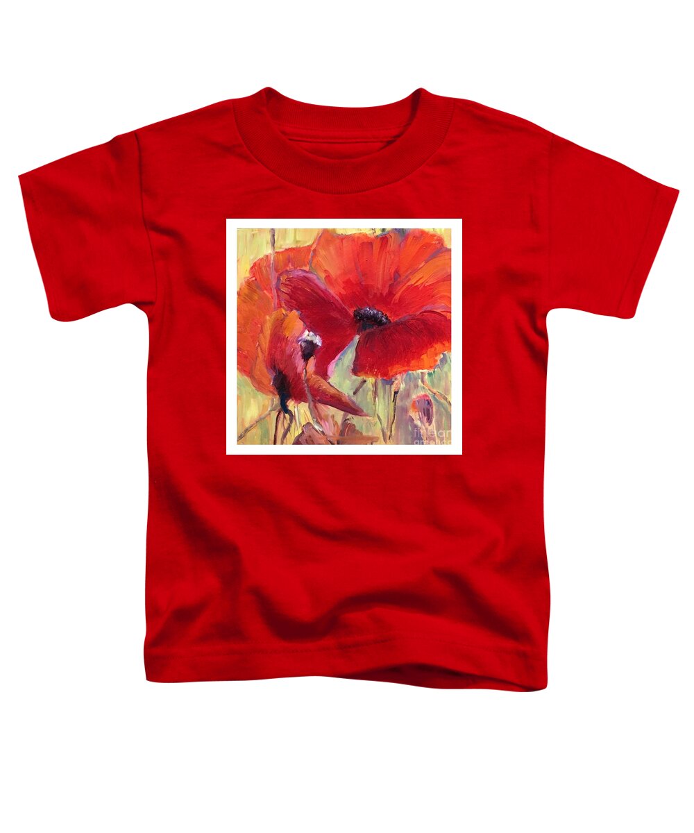 Poppy Painting Toddler T-Shirt featuring the painting Poppy #1 by B Rossitto