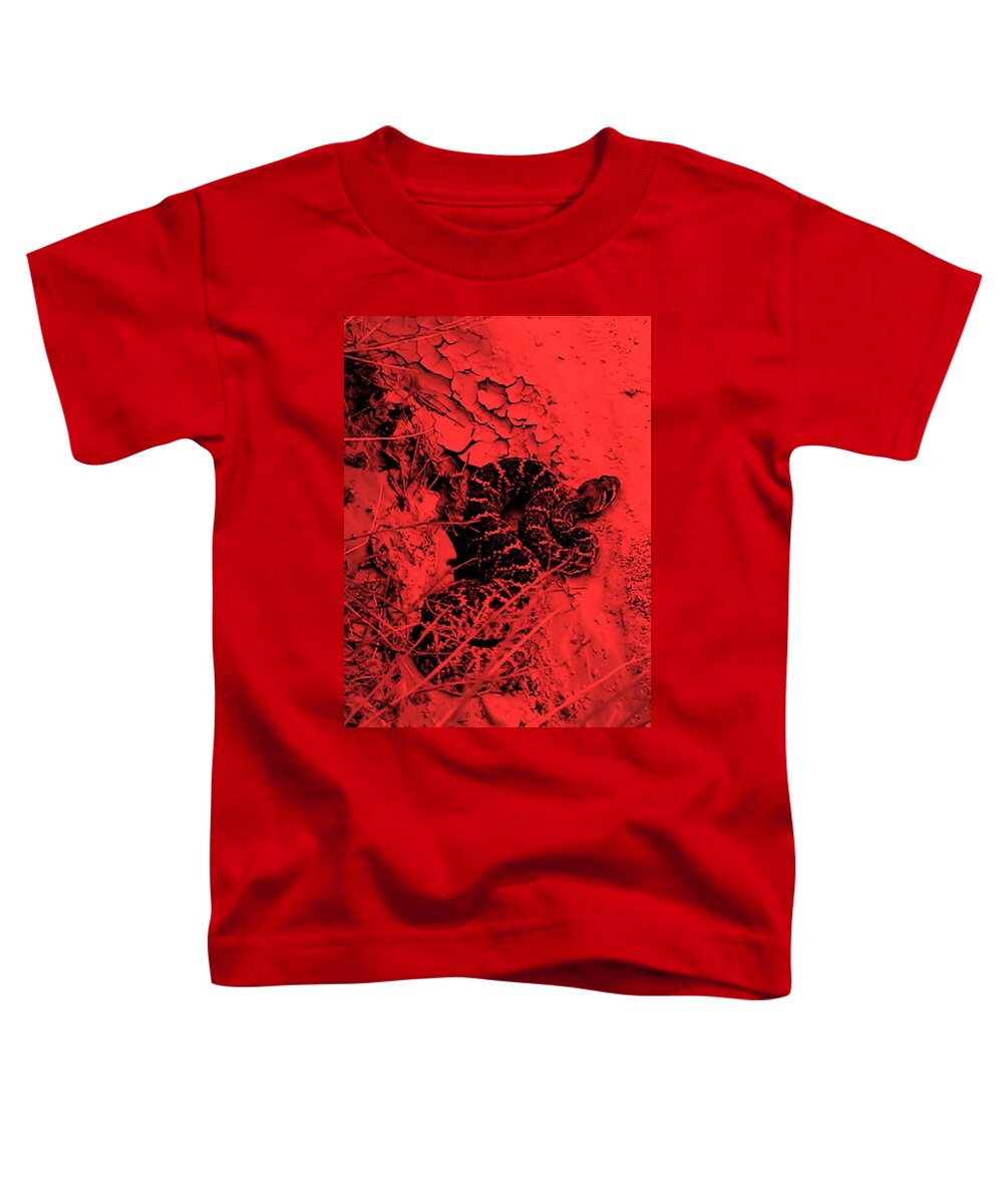 Affordable Toddler T-Shirt featuring the photograph Red Hot Triple Threat by Judy Kennedy